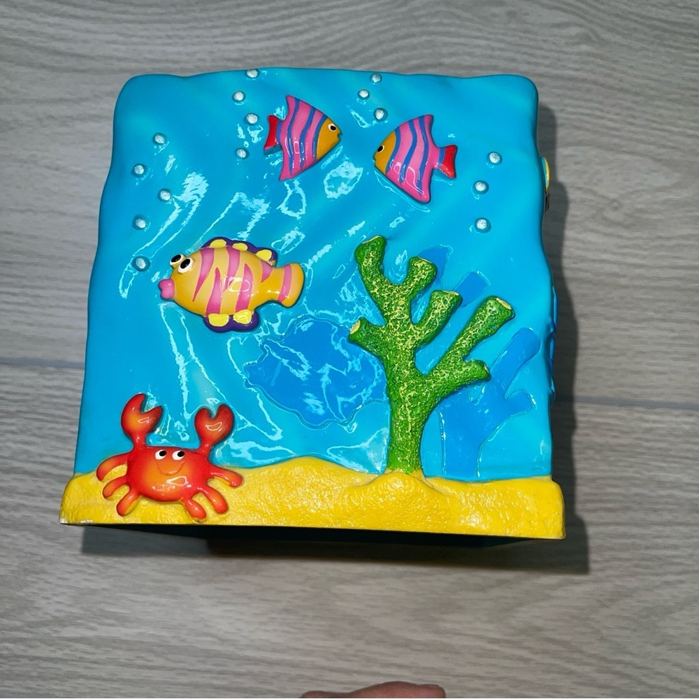 SKL Under Water Ocean Sea Creatures Blue Tissue Box Holder Kids Bathroom - Picture 5 of 10